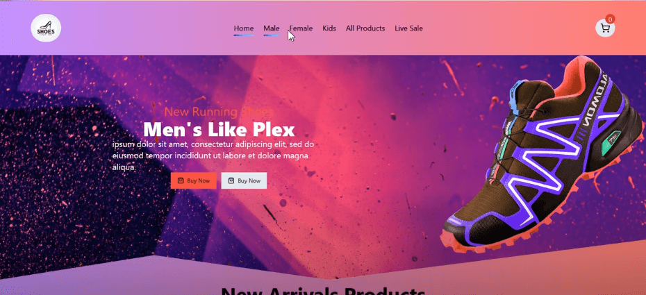 E-Commerce Shoes Website