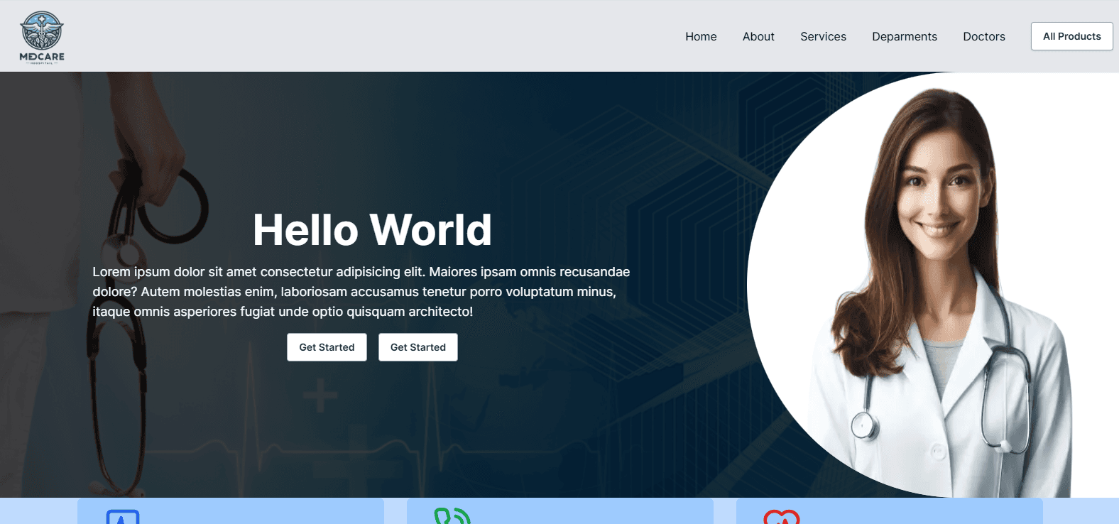 Hospital Home UI